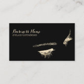 Carte De Visite Maquillage Artiste Black & Gold Eyelash Extensions (Devant)