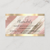 Carte De Visite Maquillage Artiste Blogueur Influencer Rose Gold e (Dos)