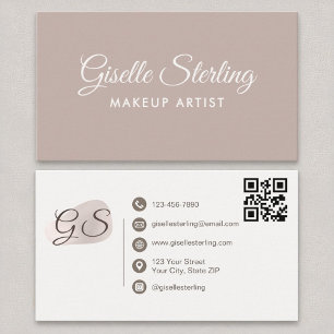 Carte De Visite Maquillage Artiste Blush Mauve Moderne élégant Cod