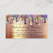 Carte De Visite Maquillage Artiste Brow Eyelash Gold Drids Confett (Dos)