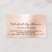 Carte De Visite Maquillage Artiste Brow Eyelash Rose maigre (Dos)