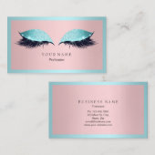 Carte De Visite Maquillage Artiste Cadre Parties scintillant Oeil (Devant / Derrière)