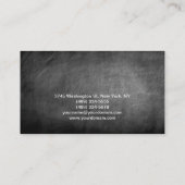 Carte De Visite Maquillage Artiste Chalkboard Grey (Dos)