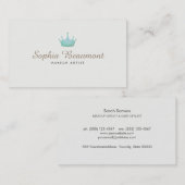 Carte De Visite Maquillage Artiste Cheveux et beauté Couronne turq (Devant / Derrière)