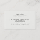 Carte De Visite Maquillage Artiste Cheveux et beauté Couronne turq (Dos)