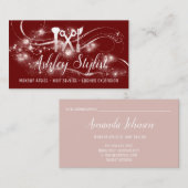 Carte De Visite Maquillage Artiste Cheveux Eyelash Ciseaux Blush B (Devant / Derrière)