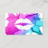 Carte De Visite Maquillage Artiste Classique Aquarelle Lièvres Mod (Devant)