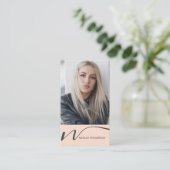 Carte De Visite Maquillage Artiste Coiffeur Nail Tech Beauté Salon (Debout devant)