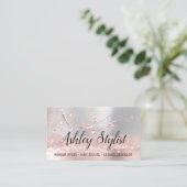 Carte De Visite Maquillage Artiste Coiffeur Salon Extension Lash A (Debout devant)