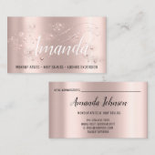 Carte De Visite Maquillage Artiste Coiffeur Salon Lash Événement B (Devant / Derrière)