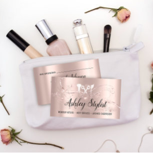 Carte De Visite Maquillage Artiste Coiffeur Salon Lash Logo Blogge