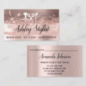 Carte De Visite Maquillage Artiste Coiffeur Salon Lash Logo Eyelas (Devant / Derrière)