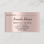 Carte De Visite Maquillage Artiste Coiffeur Salon Lash Logo Eyelas (Dos)