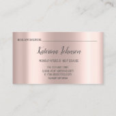 Carte De Visite Maquillage Artiste Coiffeur Salon Lashes Rose Rose (Dos)