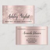 Carte De Visite Maquillage Artiste Coiffure Salon Lash Plan d'évén (Devant / Derrière)