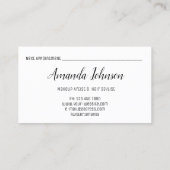 Carte De Visite Maquillage Artiste Coiffure Salon Lash Rose Crysta (Dos)