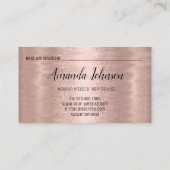 Carte De Visite Maquillage Artiste Coiffure Salon Lash Rose Peau M (Dos)