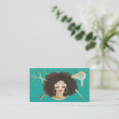 Carte De Visite Maquillage Artiste Coiffure Styliste Afro Beauté T (Debout devant)