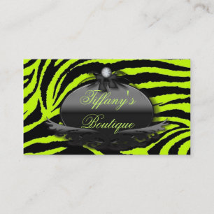 Carte De Visite maquillage artiste coiffure styliste Lime Green Ze