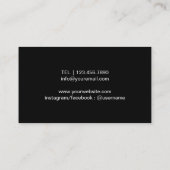 Carte De Visite Maquillage Artiste Coiffure Stylo Parties scintill (Dos)