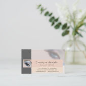 Carte De Visite Maquillage Artiste Cosmetologue Finition Silk Luxe (Debout devant)