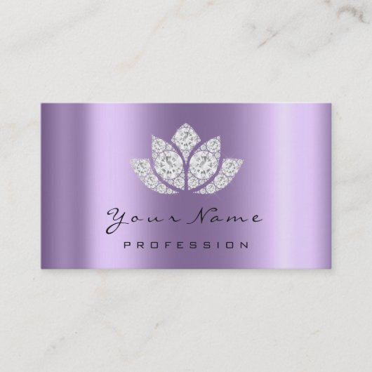 Carte De Visite Maquillage Artiste Crystal Diamond Lotus Violet vi (Devant)