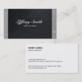 Carte De Visite Maquillage Artiste / Cuir / Texture grise (Devant / Derrière)