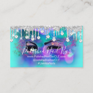 Carte De Visite Maquillage Artiste Diamant Lashes Holographique La
