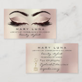 Carte De Visite Maquillage Artiste Eyebrosses Lashes Rose Blush So (Devant / Derrière)
