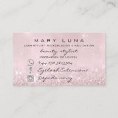 Carte De Visite Maquillage Artiste Eyebrosses Lashes Rose Grey Soc (Dos)