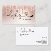 Carte De Visite Maquillage Artiste Eyebrow Eyes Lashes Coeur (Devant / Derrière)