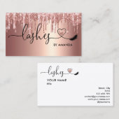 Carte De Visite Maquillage Artiste Eyebrow Eyes Lashes Coeur (Devant / Derrière)