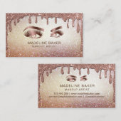 Carte De Visite Maquillage Artiste Eyebrow Eyes Lashes gouttes d'o (Devant / Derrière)