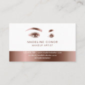 Carte De Visite Maquillage Artiste Eyebrow Eyes Lashes Rose Gold (Dos)