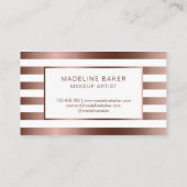 Carte De Visite Maquillage Artiste Eyebrow Eyes Lashes Rose Gold (Dos)
