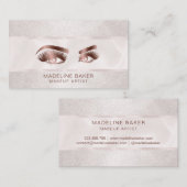 Carte De Visite Maquillage Artiste Eyebrow Eyes Lashes Rose Gold (Devant / Derrière)