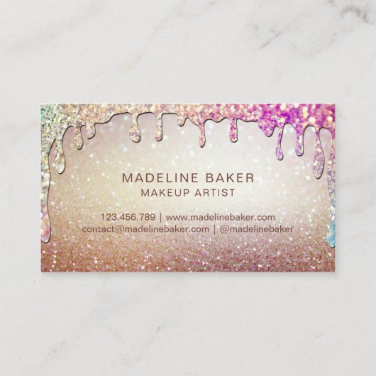 Carte De Visite Maquillage Artiste Eyebrow Eyes Lashes Rose Gold (Dos)