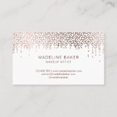 Carte De Visite Maquillage Artiste Eyebrow Eyes Lashes Rose Gold (Dos)