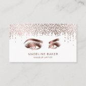 Carte De Visite Maquillage Artiste Eyebrow Eyes Lashes Rose Gold (Devant)