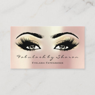 Carte De Visite Maquillage Artiste Eyebrow Lash Extension Or Champ
