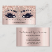 Carte De Visite Maquillage Artiste Eyebrow Lash Parties scintillan (Devant / Derrière)