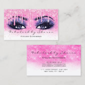 Carte De Visite Maquillage Artiste Eyebrow Lash Parties scintillan (Devant / Derrière)