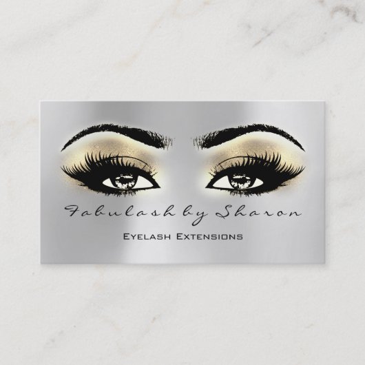 Carte De Visite Maquillage Artiste Eyebrow Lashes Extension Or Bro (Devant)