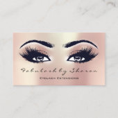 Carte De Visite Maquillage Artiste Eyebrow Lashes Extension Rose P (Devant)