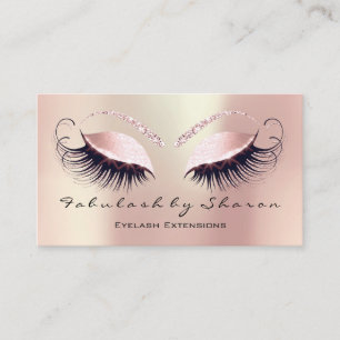 Carte De Visite Maquillage Artiste Eyebrow Lashes Extension Rose S