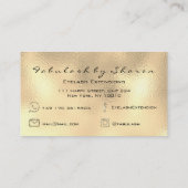 Carte De Visite Maquillage Artiste Eyebrow Lashes Or Parties scint (Dos)