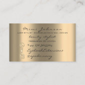 Carte De Visite Maquillage Artiste Eyebrow Lashes Or Sepi Esthétic (Dos)