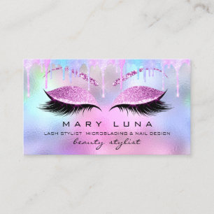 Carte De Visite Maquillage Artiste Eyebrows Lash Holographique PIn