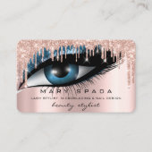 Carte De Visite Maquillage Artiste Eyebrows Lashes Pink Parties sc (Devant)