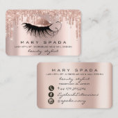Carte De Visite Maquillage Artiste Eyebrows Lashes Rose Brows (Devant / Derrière)